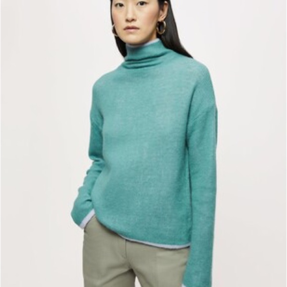 Merino Mohair Reversible Mockneck Sweater